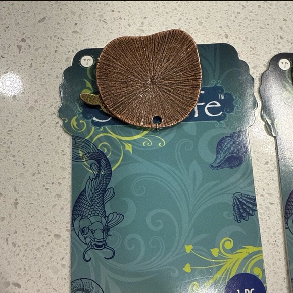 2pc Nautical Bronze Whale & Silver Boat Craft Metal Pendant Blue Moon Seal Life - Picture 6 of 7